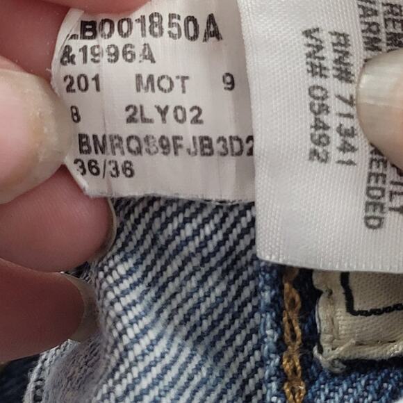 L.L. Bean Vintage Y2K Blue Denim Jeans Men’s Classic Fit Straight - Picture 14 of 15